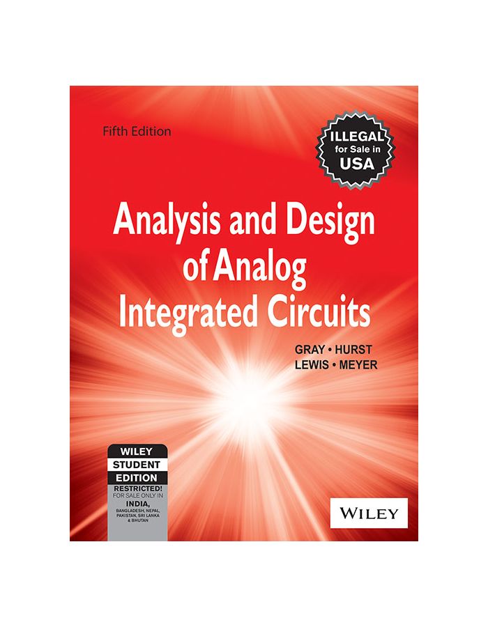 Analysis and Design of Analog Integrated Circuits, 5ed, ISV