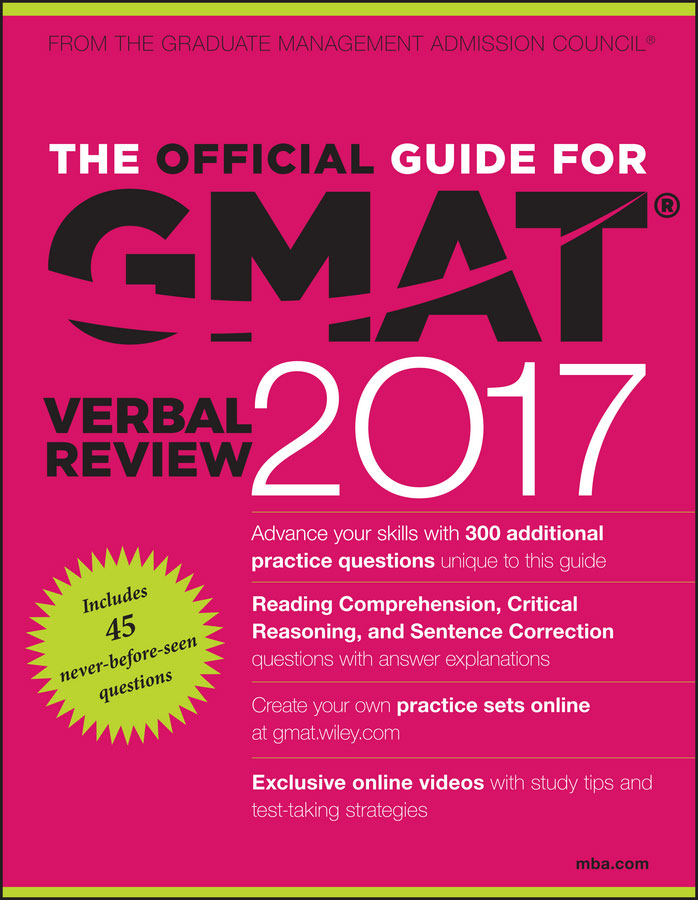 The Official Guide for GMAT Verbal Review 2017